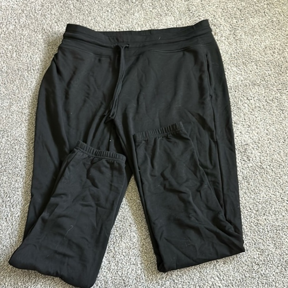 Black fleece joggers